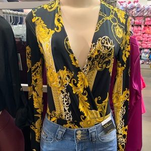 Multi Color Low Cut Body Suit